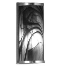 Meyda White 68848 - 5.5&#34;W Cylinder Noir Swirl Fused Glass Wall Sconce
