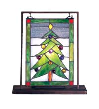 Meyda White 69658 - 9.5&#34;W X 10.5&#34;H Christmas Tree Lighted Mini Tabletop Window