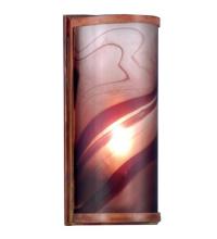 Meyda White 70872 - 5.5&#34;W Cylinder Chambord Swirl Fused Glass Wall Sconce