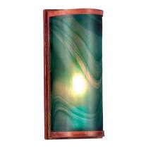 Meyda White 70878 - 5.5&#34;W Cylinder Mente Swirl Fused Glass Wall Sconce