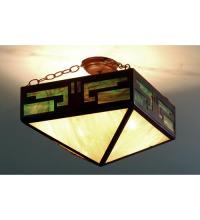 Meyda White 71037 - 16&#34;Sq Southwest Mission Inverted Pendant
