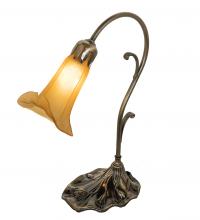Meyda White 71568 - 15&#34; High Amber Pond Lily Accent Lamp