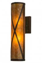 Meyda White 72363 - 5&#34; Wide Saltire Craftsman Wall Sconce