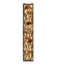 Meyda White 73266 - 7&#34;W X 37&#34;H Poppy Stained Glass Window