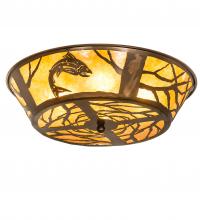 Meyda White 73393 - 22&#34; Wide Leaping Trout Flushmount