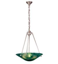 Meyda White 73412 - 21&#34;W Deco Ball Mente Swirl Inverted Pendant