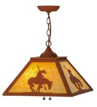 Meyda White 74035 - 16&#34;Sq Trails End Pendant