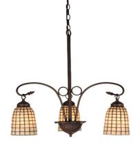 Meyda White 74059 - 24&#34; Wide Terra Bone 3 Light Chandelier