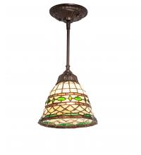 Meyda White 77557 - 8&#34; Wide Tiffany Roman Mini Pendant