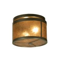 Meyda White 81663 - 11.5&#34;W Smythe Craftsman Flushmount
