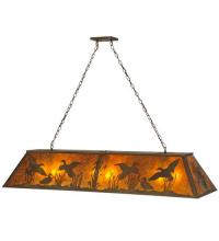Meyda White 81741 - 61&#34;L Ducks in Flight Oblong Pendant