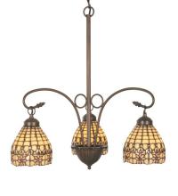 Meyda White 81866 - 21&#34;W Victorian Flourish 3 LT Chandelier