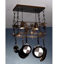 Meyda White 82160 - 24&#34;L Oak Leaf & Acorn Pot Rack