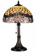 Meyda White 82304 - 19&#34; High Jeweled Rose Table Lamp