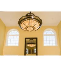 Meyda White 82439 - 43&#34;W Fleur-de-Lite Inverted Pendant