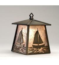 Meyda White 82646 - 7&#34; Wide Sailboat Hanging Wall Sconce