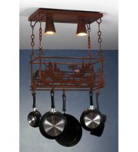Meyda White 82884 - 24&#34;L Fly Fishing Creek Pot Rack