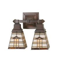 Meyda White 98200 - 12&#34; Wide Arrowhead Mission 2 Light Wall Sconce