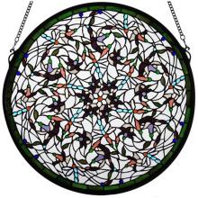Meyda White 98951 - 22&#34;W X 22&#34;H Dragonfly Stained Glass Window