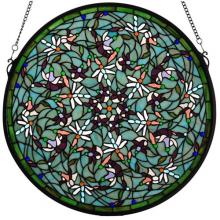 Meyda White 98956 - 22&#34;W X 22&#34;H Dragonfly Stained Glass Window