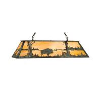 Meyda White 99239 - 48&#34; Long Buffalo at Lake Oblong Pendant
