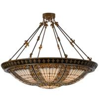 Meyda White 99693 - 45&#34; Wide Fleur-de-lis Semi-Flushmount